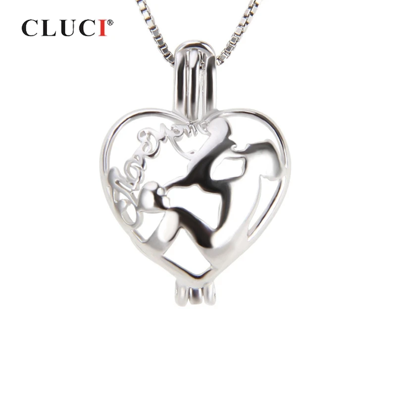 CLUCI 925 Sterling Silver Mother's Day Gift Charm Pendant Women Heart Mother and Kids Cages Silver 925 Pearl Locket SC236SB-1
CLUCI 925 Sterling Silver Mother's Day Gift Charm Pendant Women Heart Mother and Kids Cages Silver 925 Pearl Locket SC236SB-1