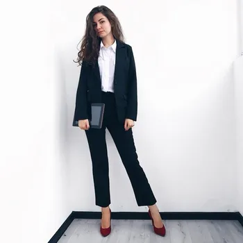 2020 Black Apricot Female Elegant Women's Suit Set Blazer and Trouser Pant Business Uniform Clothing Women Lady Tops and Blouses
2020 Black Apricot Female Elegant Women's Suit Set Blazer and Trouser Pant Business Uniform Clothing Women Lady Tops and Blouses