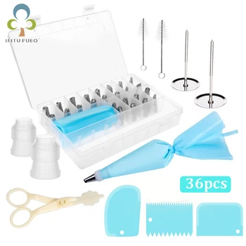 36pcs Cake Decorating tips set Stainless Steel Icing Piping Nozzles DIY Household Baking tools Reusable Pastry bags Couplers ZXH
36pcs Cake Decorating tips set Stainless Steel Icing Piping Nozzles DIY Household Baking tools Reusable Pastry bags Couplers ZXH