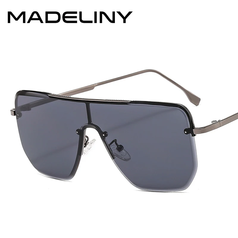 Женские квадратные солнцезащитные очки без оправы MADELINY винтажные брендовые