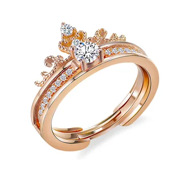 Simple Crown Ring Micro Inlaid Zirconium Adjustable Adjustable Two-in-One Shaking Voice Network Red Women's Rings Do Not Fade
Simple Crown Ring Micro Inlaid Zirconium Adjustable Adjustable Two-in-One Shaking Voice Network Red Women's Rings Do Not Fade