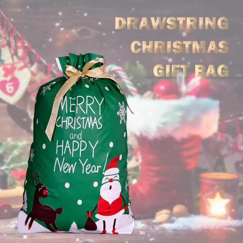 drawstring gift bag candy presents packing bags christmas tree