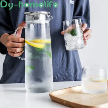 1500ml Large-capacity Wooden Cover Stainless Steel Lid Glass Cold Kettle Water Cup Set Household Goods Cool Kettle Tea Cup
1500ml Large-capacity Wooden Cover Stainless Steel Lid Glass Cold Kettle Water Cup Set Household Goods Cool Kettle Tea Cup
