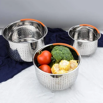 6qt Steamer Basket for Accessories, Stainless Steel Strainer Insert for Most of 6 quart , Pressure Cooker, Silver
6qt Steamer Basket for Accessories, Stainless Steel Strainer Insert for Most of 6 quart , Pressure Cooker, Silver