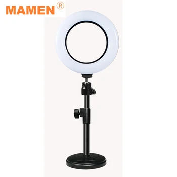 MAMEN 6 inches Mini Selfie Ring Light With Desktop Stand 3000K-5500K RA 95+ Stepless Dimming For YouTube Makeup Video Fill Light
MAMEN 6 inches Mini Selfie Ring Light With Desktop Stand 3000K-5500K RA 95+ Stepless Dimming For YouTube Makeup Video Fill Light