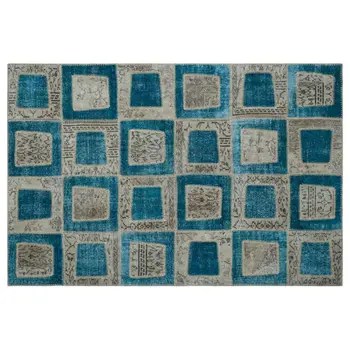 Handmade Turquoise Vintage Overdyed Patchwork Area Rug 160x240 Cm-5'3''X7'10''
Handmade Turquoise Vintage Overdyed Patchwork Area Rug 160x240 Cm-5'3''X7'10''