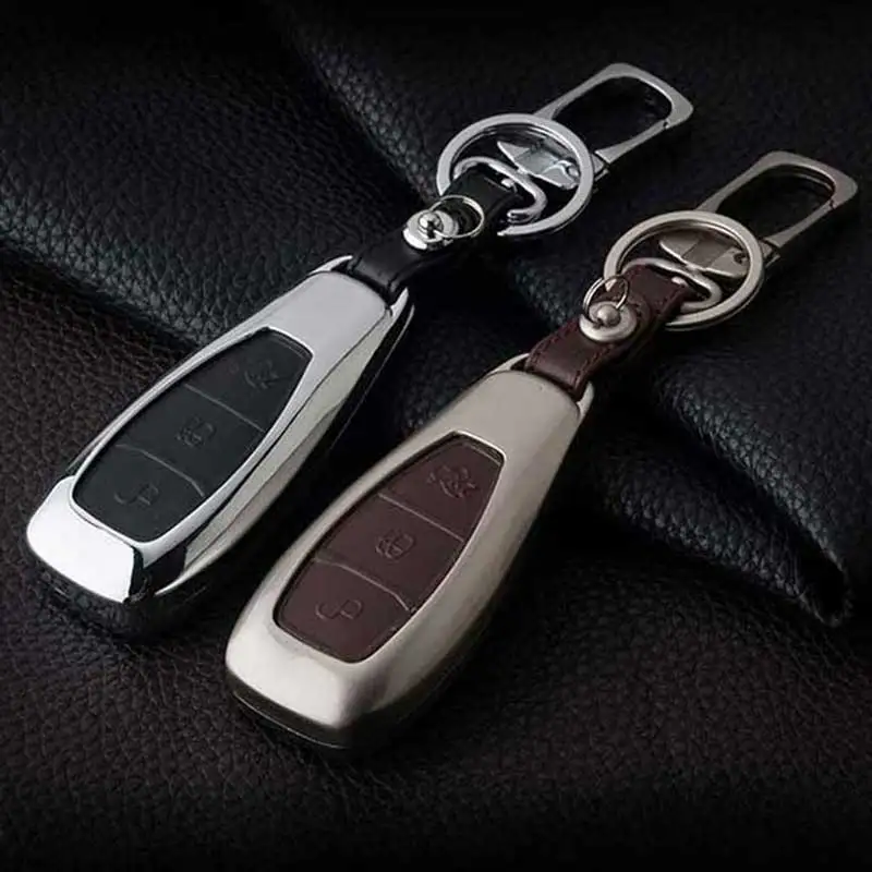 Кожаный чехол для ключей Peacekey Ford Focus 3 4 ST Kuga Mondeo MK4 Fiesta Fusion Ecosport 2012 2013 2014 2015|case for|case