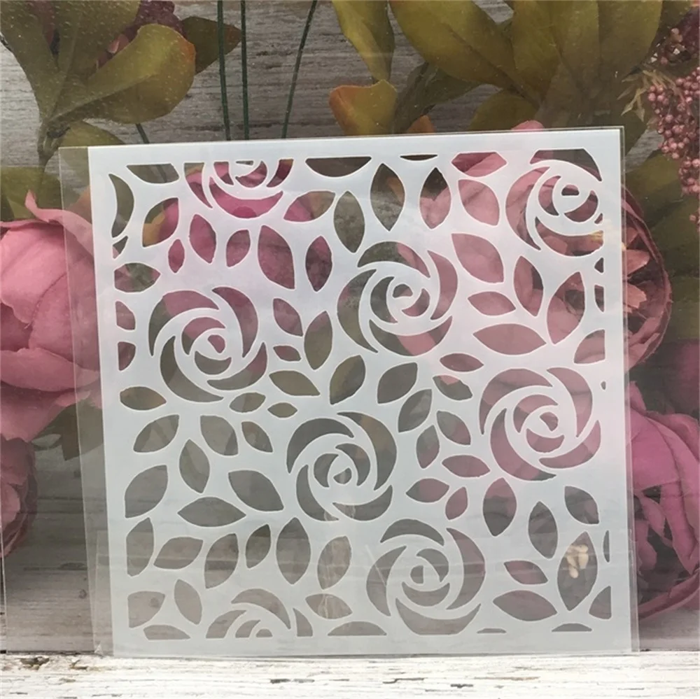 15*15cm Rose Flower Texture DIY Layering Stencils Wall Painting Scrapbook Coloring Embossing Album Decorative Template
15*15cm Rose Flower Texture DIY Layering Stencils Wall Painting Scrapbook Coloring Embossing Album Decorative Template
