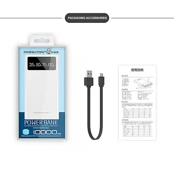 White A1 10000mA 5V Wear-resistant Scratch-proof with LED Lighting Dual USB Output Power Bank Supply For Mobile Phone
White A1 10000mA 5V Wear-resistant Scratch-proof with LED Lighting Dual USB Output Power Bank Supply For Mobile Phone