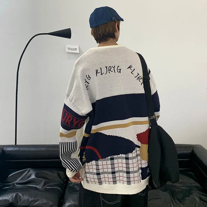 2020 Spring And Autumn New Youth Popular Original English Color Matching Sweater Fashion Casual Loose Round Neck Pullover
2020 Spring And Autumn New Youth Popular Original English Color Matching Sweater Fashion Casual Loose Round Neck Pullover