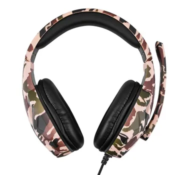 

Wired Headphones High Quality Beautiful Novel Practical Headphones Camouflage Gaming Headphones