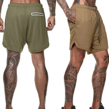 Men Fitness Shorts Double Layer Solid Color Short Pants Quick Dry Sportswear M6CD
Men Fitness Shorts Double Layer Solid Color Short Pants Quick Dry Sportswear M6CD