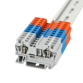 Din Rail Terminal Block 10Pcs ST-4 Connectors Return Pull Type Spring Electrical Wiring Connection Terminal Blocks Screwless ST4
Din Rail Terminal Block 10Pcs ST-4 Connectors Return Pull Type Spring Electrical Wiring Connection Terminal Blocks Screwless ST4