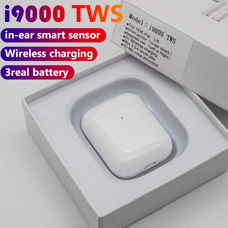 Original Bluetooth Earphones TWS I9000 Tws 1:1 In-Ear Headphones Wireless Headset Smart Sensor Earbuds Bass Pop Up PK H1 W1chip
Original Bluetooth Earphones TWS I9000 Tws 1:1 In-Ear Headphones Wireless Headset Smart Sensor Earbuds Bass Pop Up PK H1 W1chip