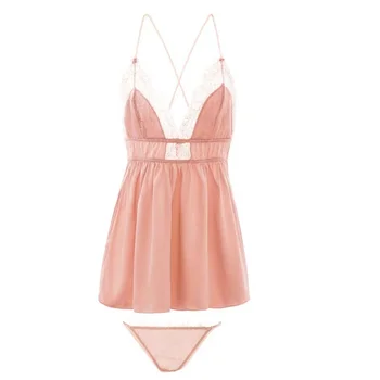 Temperament and interest clothing Pajama lady ice silk sexy thin lace sexy underwear suspenders nightgown home suit
Temperament and interest clothing Pajama lady ice silk sexy thin lace sexy underwear suspenders nightgown home suit