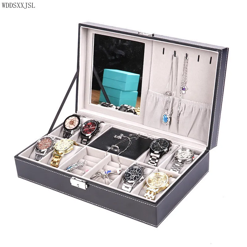 WDDSXXJSL leather 8 digit watch box with mirror multifunctional jewelry ring necklace storage display box home decor gift box
WDDSXXJSL leather 8 digit watch box with mirror multifunctional jewelry ring necklace storage display box home decor gift box