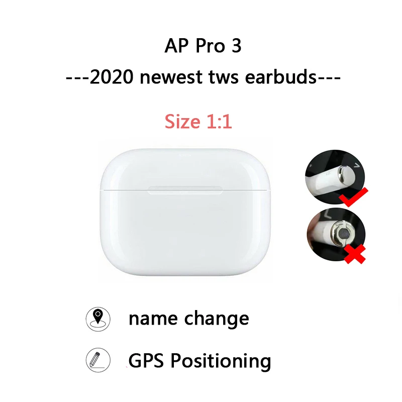 Silicone Case For Airpodding Pro 3 1:1 TWS Earbuds Bluetooth Wireless Earphone GPS Rename Noise Canceling Headphone For Air Pods
Silicone Case For Airpodding Pro 3 1:1 TWS Earbuds Bluetooth Wireless Earphone GPS Rename Noise Canceling Headphone For Air Pods