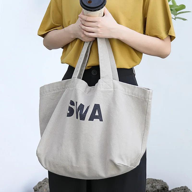 Handbag Canvas Japanese Casual Large-capacity One-shoulder Handbags Simple Short Shoulder Strap Letter Printing
Handbag Canvas Japanese Casual Large-capacity One-shoulder Handbags Simple Short Shoulder Strap Letter Printing