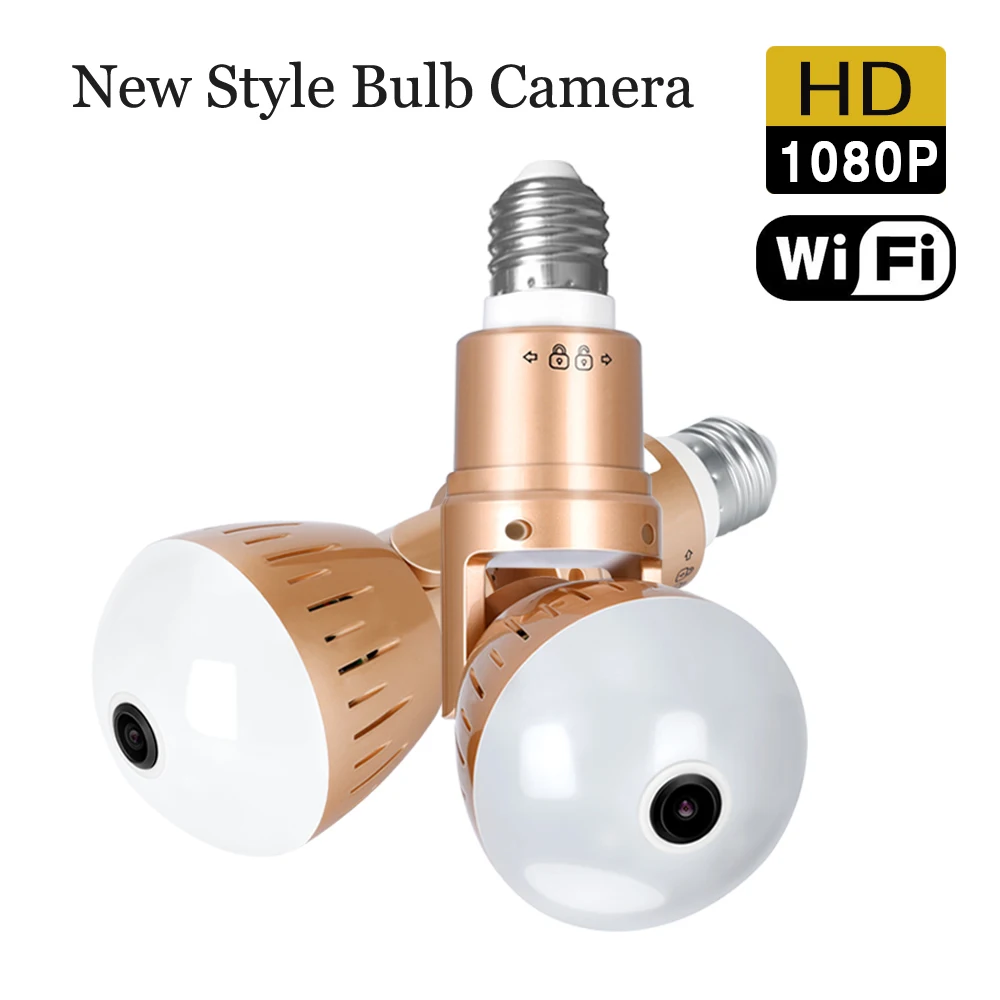 Camera Bulb Lamp Home Security Panoramic 1080P FishEye CCTV Infrared and White Light APP Control Wireless IP Camera P2P Cam
Camera Bulb Lamp Home Security Panoramic 1080P FishEye CCTV Infrared and White Light APP Control Wireless IP Camera P2P Cam