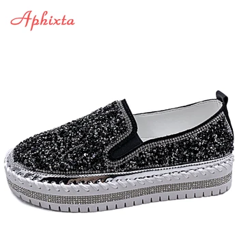 Aphixta Women Sequins Flats Slip On Spring Autumn Loafers Solid Color Platform Casual Round Toe Women Shoes Flats Ladies Loafer
Aphixta Women Sequins Flats Slip On Spring Autumn Loafers Solid Color Platform Casual Round Toe Women Shoes Flats Ladies Loafer