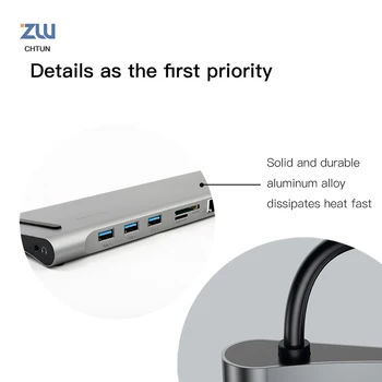 10 in 1 Type-C to USB 3.0 TF HDMI VGA RJ45 Mini DP Hub Adapter Laptop Docking Station Silicone Anti-skid Pads For MacBook
10 in 1 Type-C to USB 3.0 TF HDMI VGA RJ45 Mini DP Hub Adapter Laptop Docking Station Silicone Anti-skid Pads For MacBook