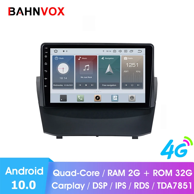 Автомобильный dvd-плеер 9 "android 10 0 с gps для Ford Fiesta 2009 2017 автомобильное радио