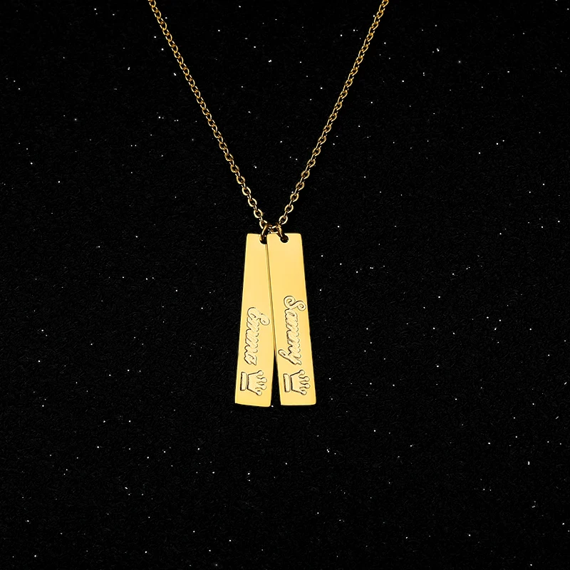 Personalized Custom Name Necklace Two Names Pendant Neck Chain Customized Nameplate Necklaces for Women Men Handmade Gifts
Personalized Custom Name Necklace Two Names Pendant Neck Chain Customized Nameplate Necklaces for Women Men Handmade Gifts
