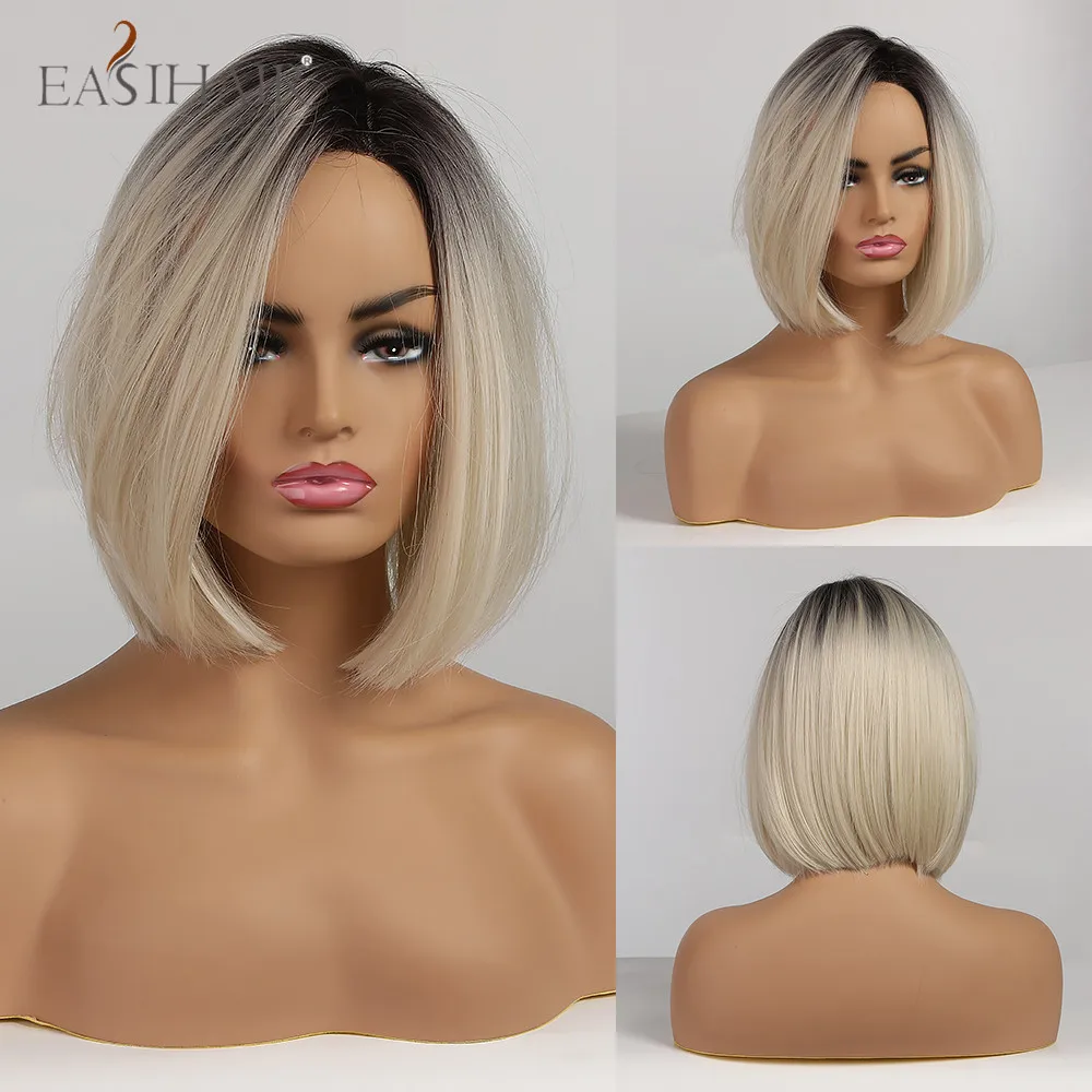 EASIHAIR Ombre Ash Blonde Short BOB Wigs for Women Heat Resistant Synthetic Hair Wigs for Women Straight Bob Wigs Cosplay Lolita
EASIHAIR Ombre Ash Blonde Short BOB Wigs for Women Heat Resistant Synthetic Hair Wigs for Women Straight Bob Wigs Cosplay Lolita