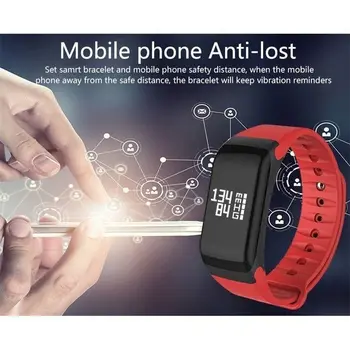 OLED Smart Bracelet Sports Bluetooth 4.0 Waterproof Wristbands with Step Count Heart Rate Blood Pressure Healthy Monitoring