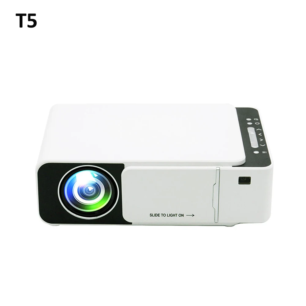 

T5 LED Projector 800*480 Native Resolution 1080 HD Portable Video Projector WIFI Reay USB HDMI SD Audio Beamer for Home Cinema
