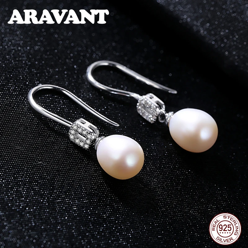925 Sterling Silver Pave AAA+ Cubic Zircon Natural Freshwater Pearl Drop Earring For Women Sterling Silver Jewelry 3 Colors
925 Sterling Silver Pave AAA+ Cubic Zircon Natural Freshwater Pearl Drop Earring For Women Sterling Silver Jewelry 3 Colors