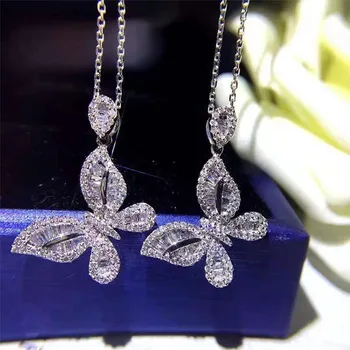 New Arrival Bling Zircon Stone Silver Color Butterfly Pendant Cute Long Chain Necklace for Women Fashion Jewelry 2020 S925
New Arrival Bling Zircon Stone Silver Color Butterfly Pendant Cute Long Chain Necklace for Women Fashion Jewelry 2020 S925