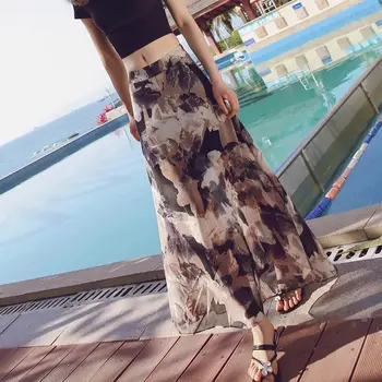 Plus Size Black Long Skirt Women Bohemian Summer Black Cotton Top Print Chiffon Side Open High Waist Mesh Skirt
Plus Size Black Long Skirt Women Bohemian Summer Black Cotton Top Print Chiffon Side Open High Waist Mesh Skirt