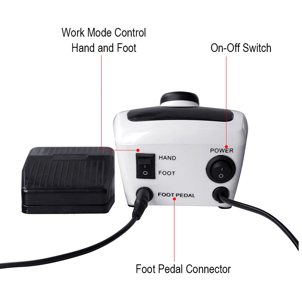 Маникюрный и педикюрный аппарат 35 000/20 000 об/мин электрическая машинка для