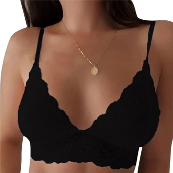 Sexy Women Bra Unpadded Lace Floral Thin Embroidery Lace Strappy Bralette Halter Bustier Vest Crop Top Bra Lingerie Push Up
Sexy Women Bra Unpadded Lace Floral Thin Embroidery Lace Strappy Bralette Halter Bustier Vest Crop Top Bra Lingerie Push Up