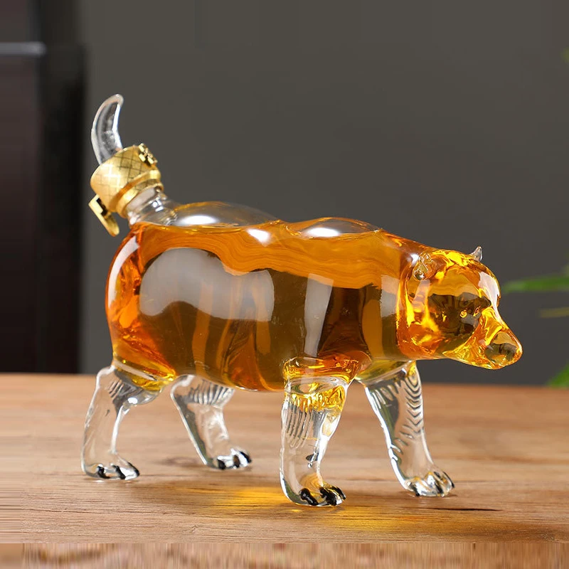 Generic 500ML/750ML Animal Cat Beer Yak Shaped Leadfree Wine Whiskey