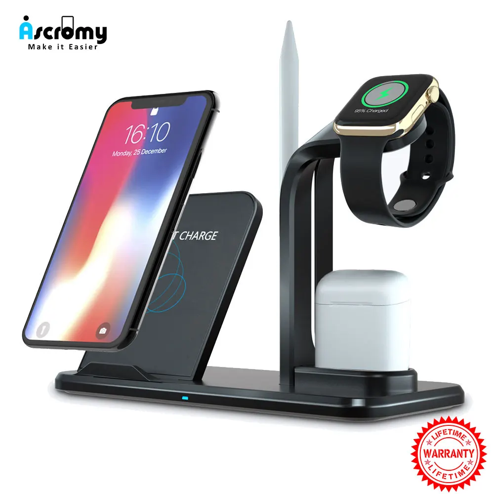 Wireless Charger Stand 3 in 1 Wireless QI Charging Station Dock for Apple Watch iPhone Xs X Max XR 8 Plus iWatch 1 2 3 4 AirPods
Wireless Charger Stand 3 in 1 Wireless QI Charging Station Dock for Apple Watch iPhone Xs X Max XR 8 Plus iWatch 1 2 3 4 AirPods