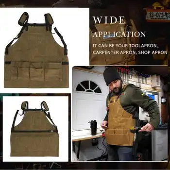 Canvas apron oil wax cloth Multiple pockets with tools Senior Shoulders Chef apron for BBQ Men waterproof cooking Nails
Canvas apron oil wax cloth Multiple pockets with tools Senior Shoulders Chef apron for BBQ Men waterproof cooking Nails