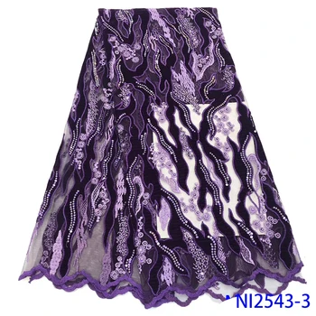 Latest Nigerian Lace Fabric 2019 High Quality Lace Fabric For Sewing With Velvet And Stones Trim Fabrics For Dresses NI2543-3
Latest Nigerian Lace Fabric 2019 High Quality Lace Fabric For Sewing With Velvet And Stones Trim Fabrics For Dresses NI2543-3