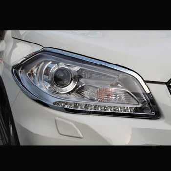ABS Chrome For Suzuki SX4 S-Cross 2014 2015 accessories car styling Car Headlamps cover Cover Trim 
ABS Chrome For Suzuki SX4 S-Cross 2014 2015 accessories car styling Car Headlamps cover Cover Trim