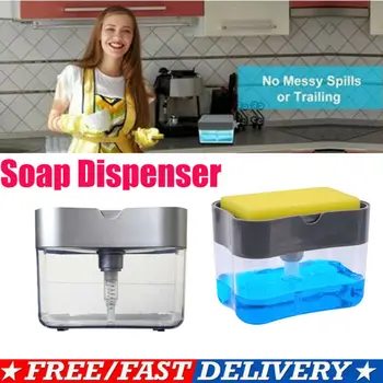 Portable 2 in 1 Manual Soap Pump Storage Dispenser & Sponge Holder for Kitchen Dish Soap and Sponge 2020 New Hot Sale
Portable 2 in 1 Manual Soap Pump Storage Dispenser & Sponge Holder for Kitchen Dish Soap and Sponge 2020 New Hot Sale