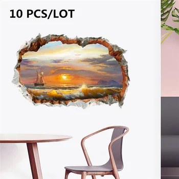 10 PCS/LOT 3D wall sticker broken wall oil painting sail boat surf scenic area living room background TV wall mural decoration
10 PCS/LOT 3D wall sticker broken wall oil painting sail boat surf scenic area living room background TV wall mural decoration