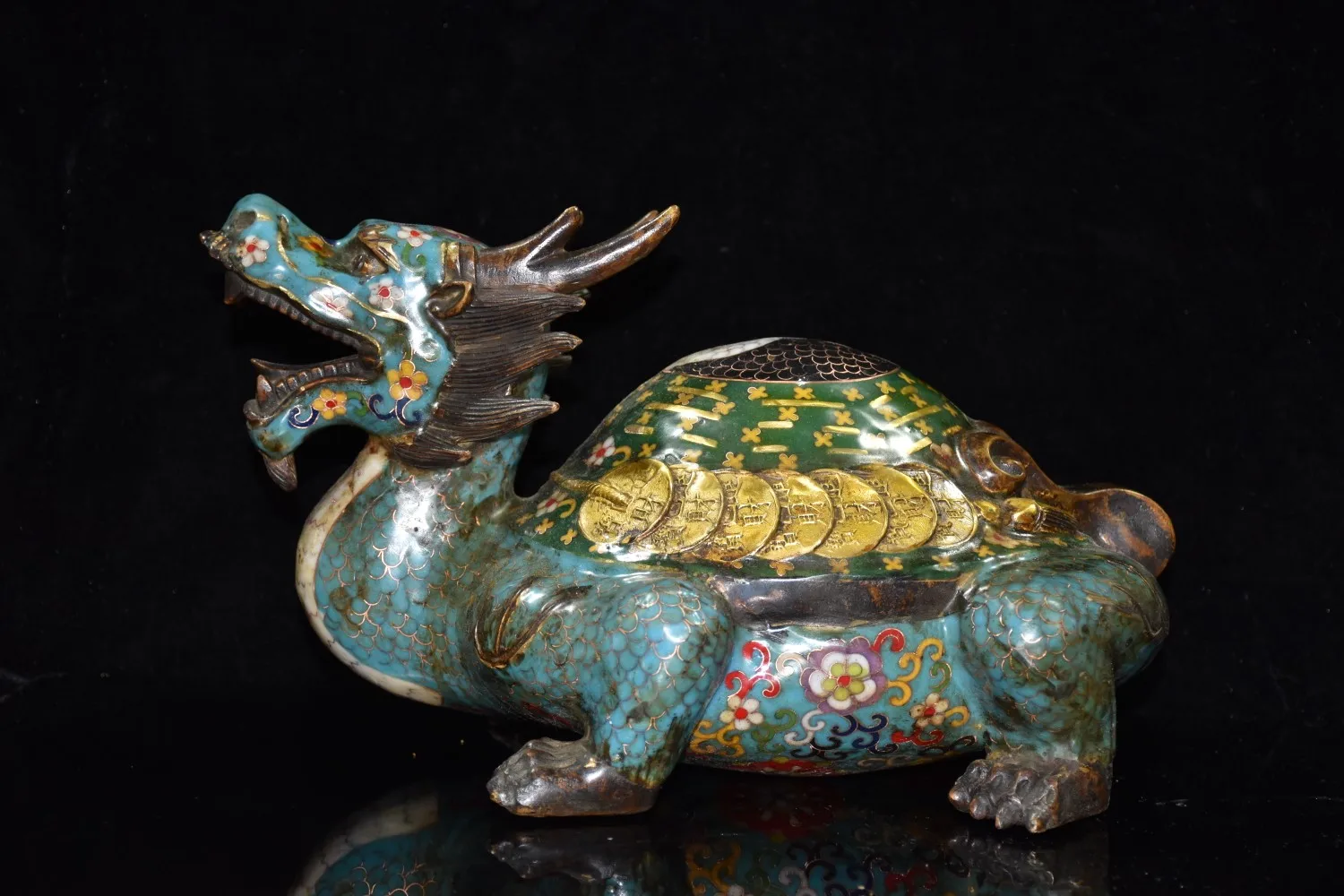 14"Tibetan Temple Collection Old Bronze Cloisonne Gilt Enamel Gossip Dragon turtle statue Office Ornaments Town House Exorcism
14"Tibetan Temple Collection Old Bronze Cloisonne Gilt Enamel Gossip Dragon turtle statue Office Ornaments Town House Exorcism