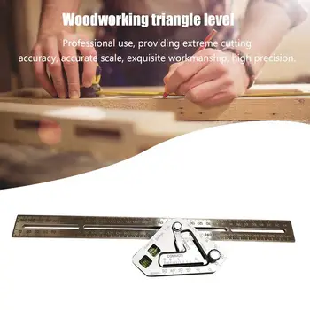 Triangular Level Ruler Woodworking Stainless steel Measuring Tool Multifunction Calipers--M25
Triangular Level Ruler Woodworking Stainless steel Measuring Tool Multifunction Calipers--M25