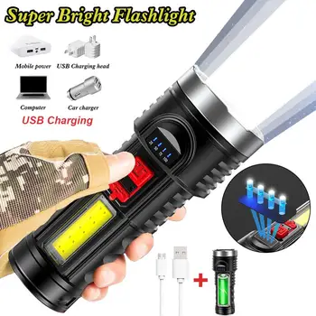 LED Tactical Flashlight Portable Handheld Rechargeable Flashlight 4 Modes Super Bright for Camping, Hiking, Fishing, Emergency
LED Tactical Flashlight Portable Handheld Rechargeable Flashlight 4 Modes Super Bright for Camping, Hiking, Fishing, Emergency