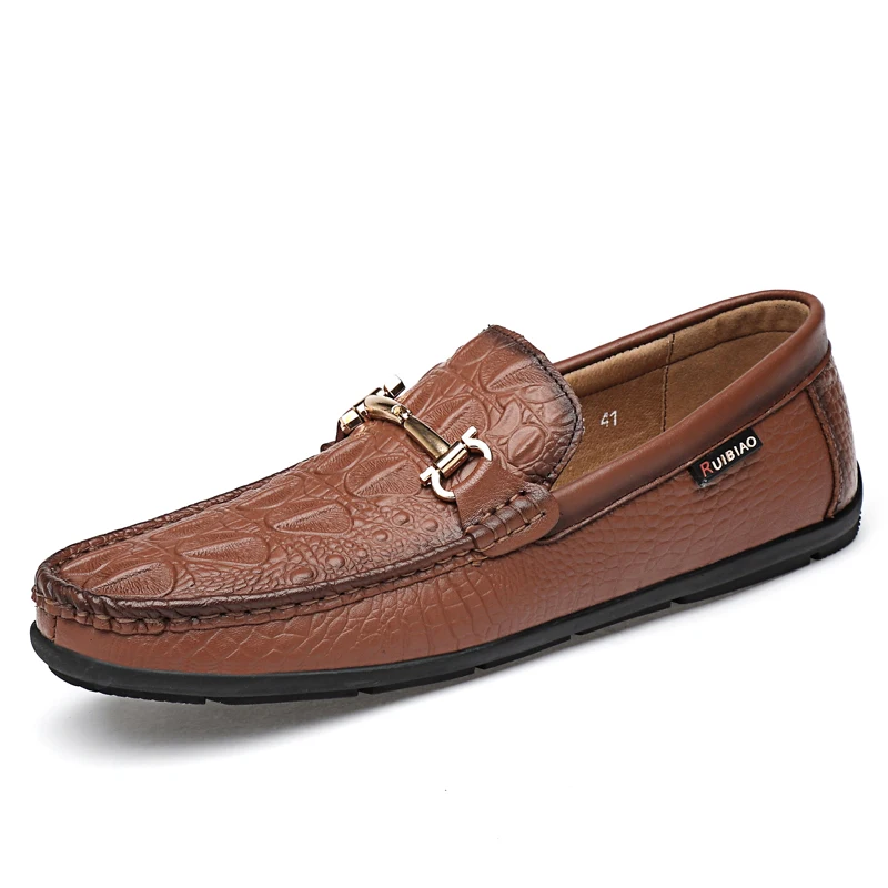 Crocodile Pattern Genuine Leather Loafers Men Slip On Moccasins Casual Driving Shoes
Crocodile Pattern Genuine Leather Loafers Men Slip On Moccasins Casual Driving Shoes