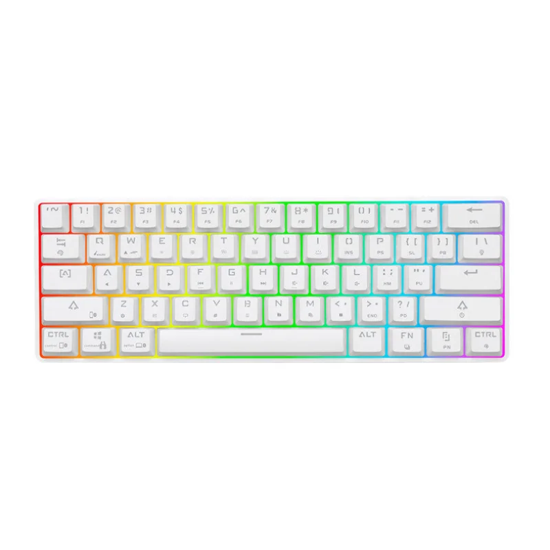 E61 Mechanical Gaming Keyboard Bluetooth/USB Dual ModeRGB Backlit For Gamer With Anti-ghosting Double Color Injection Keycaps
E61 Mechanical Gaming Keyboard Bluetooth/USB Dual ModeRGB Backlit For Gamer With Anti-ghosting Double Color Injection Keycaps