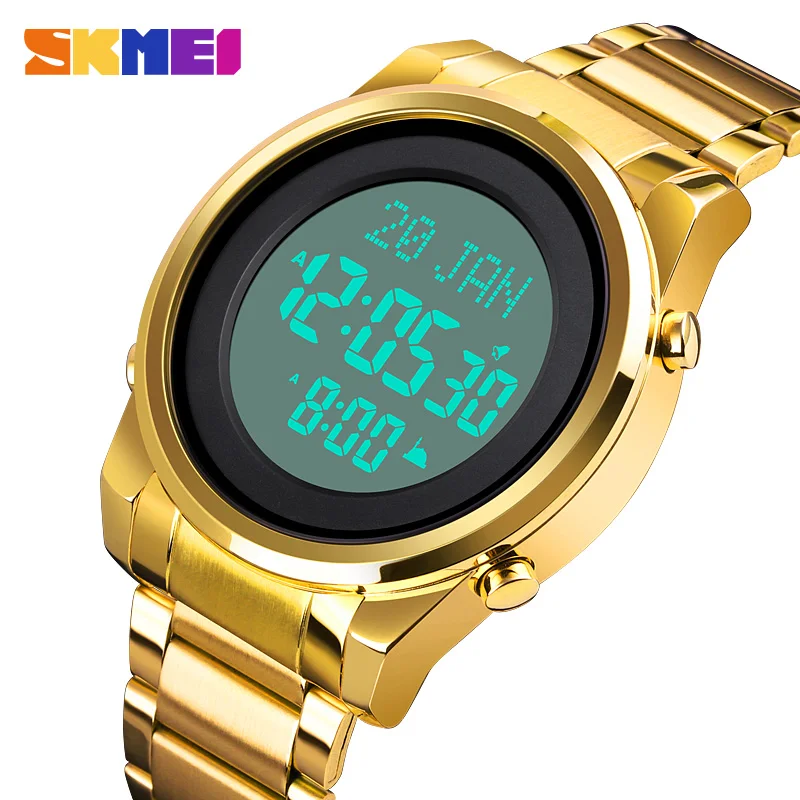SKMEI Japan Digital Movement Watch Muslim Azan Alarm Clock Islamic Al Harameen Fajr Time Week Wristwatch Relogio Masculino 1734
SKMEI Japan Digital Movement Watch Muslim Azan Alarm Clock Islamic Al Harameen Fajr Time Week Wristwatch Relogio Masculino 1734