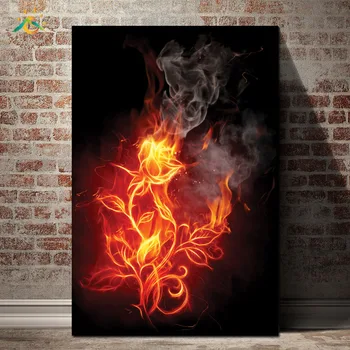 Black Burning Fire Flower Printed Painting Wall Art Home Decorative Prints and Posters Canvas Painting for Living Room 
Black Burning Fire Flower Printed Painting Wall Art Home Decorative Prints and Posters Canvas Painting for Living Room