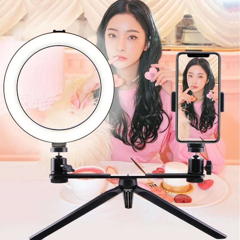 smartphone Photography LED Selfie Ring Light usb Dimmable Camera Phone Ring Lamp/Table Tripods For Makeup Video Live Studio
smartphone Photography LED Selfie Ring Light usb Dimmable Camera Phone Ring Lamp/Table Tripods For Makeup Video Live Studio